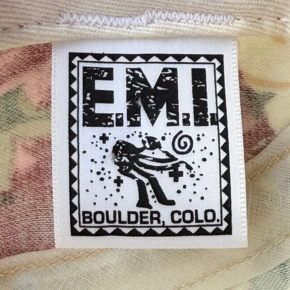 Vintage EMI Floral Panel Hat OSFA Strapback 80s Outdoor Boulder Colorado